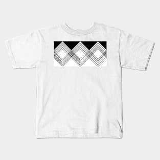 Abstract geometric pattern - black and white. Kids T-Shirt